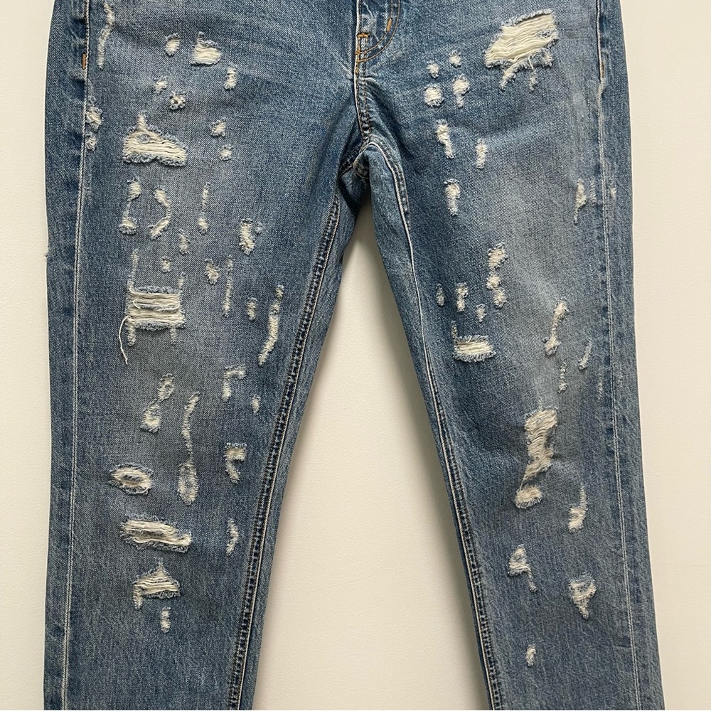 Derek Lam Mika Mid Rise Girlfriend Distressed Blue Jean Size 26 - Picture 4 of 14
